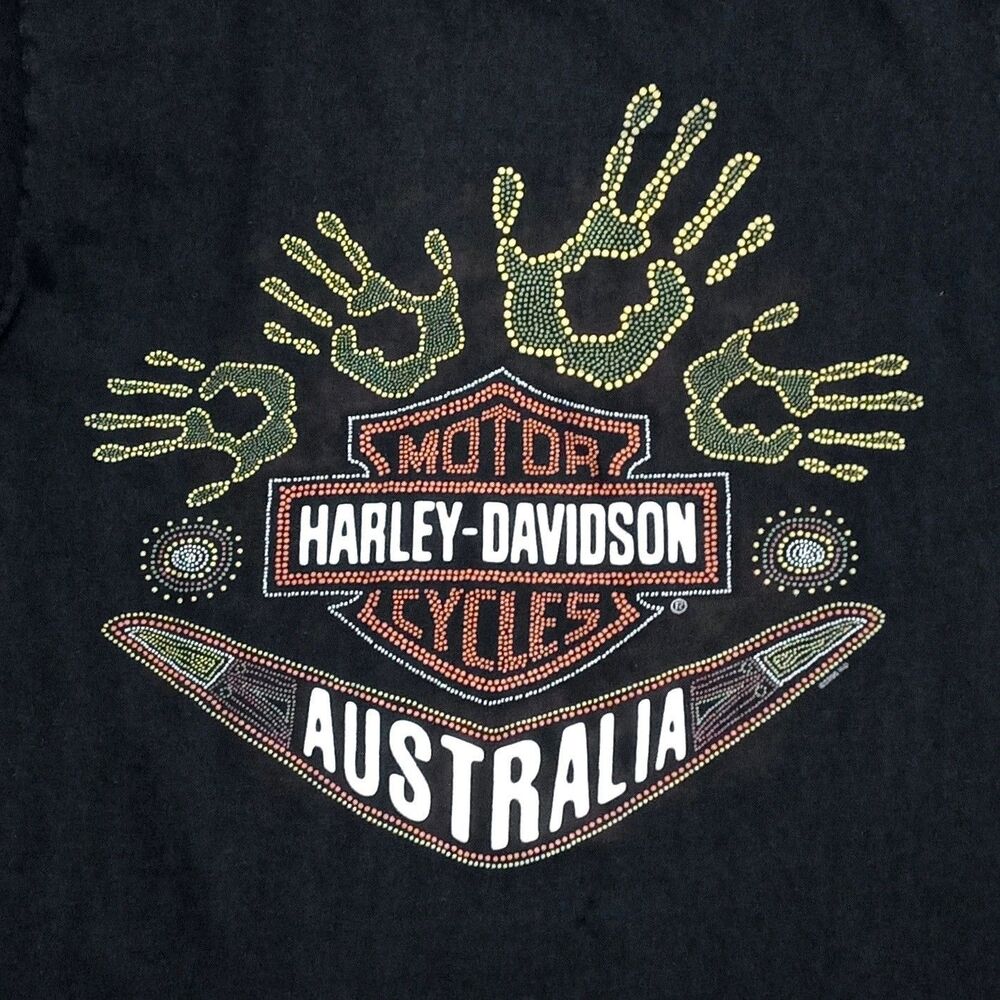 Vintage 1996 Harley-Davidson Made in Australia T-Shirt Size SMALL Single Stitch - Picture 2 of 10